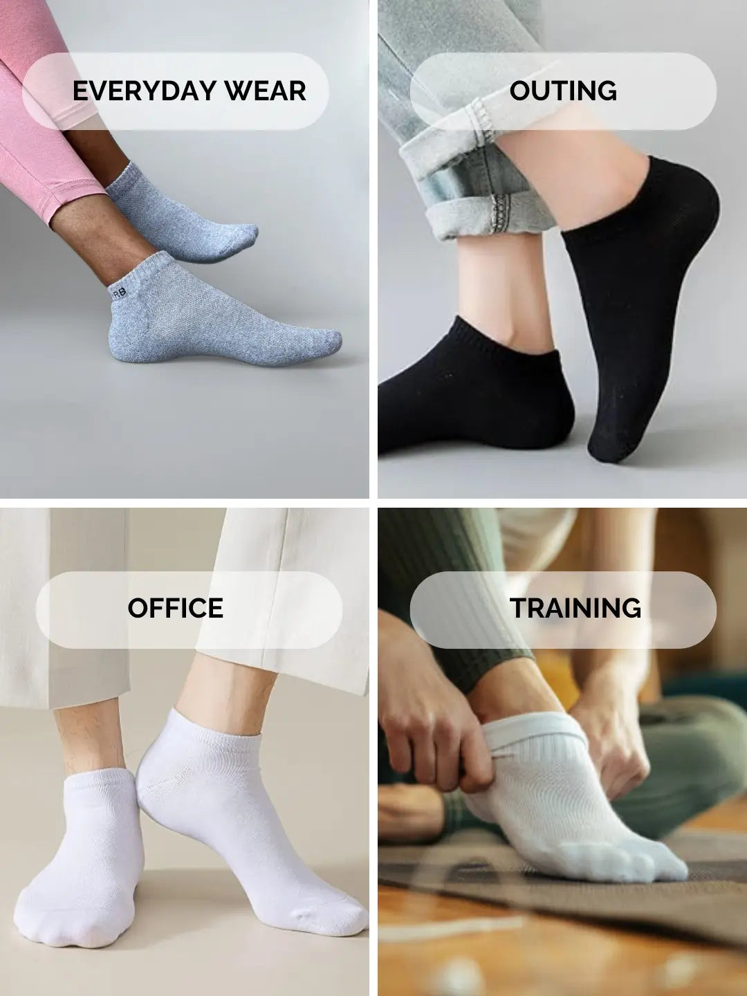 Comfort-Focused Low Ankle Socks for Men and Women - Great for Active Lifestyles or Relaxed Wear.