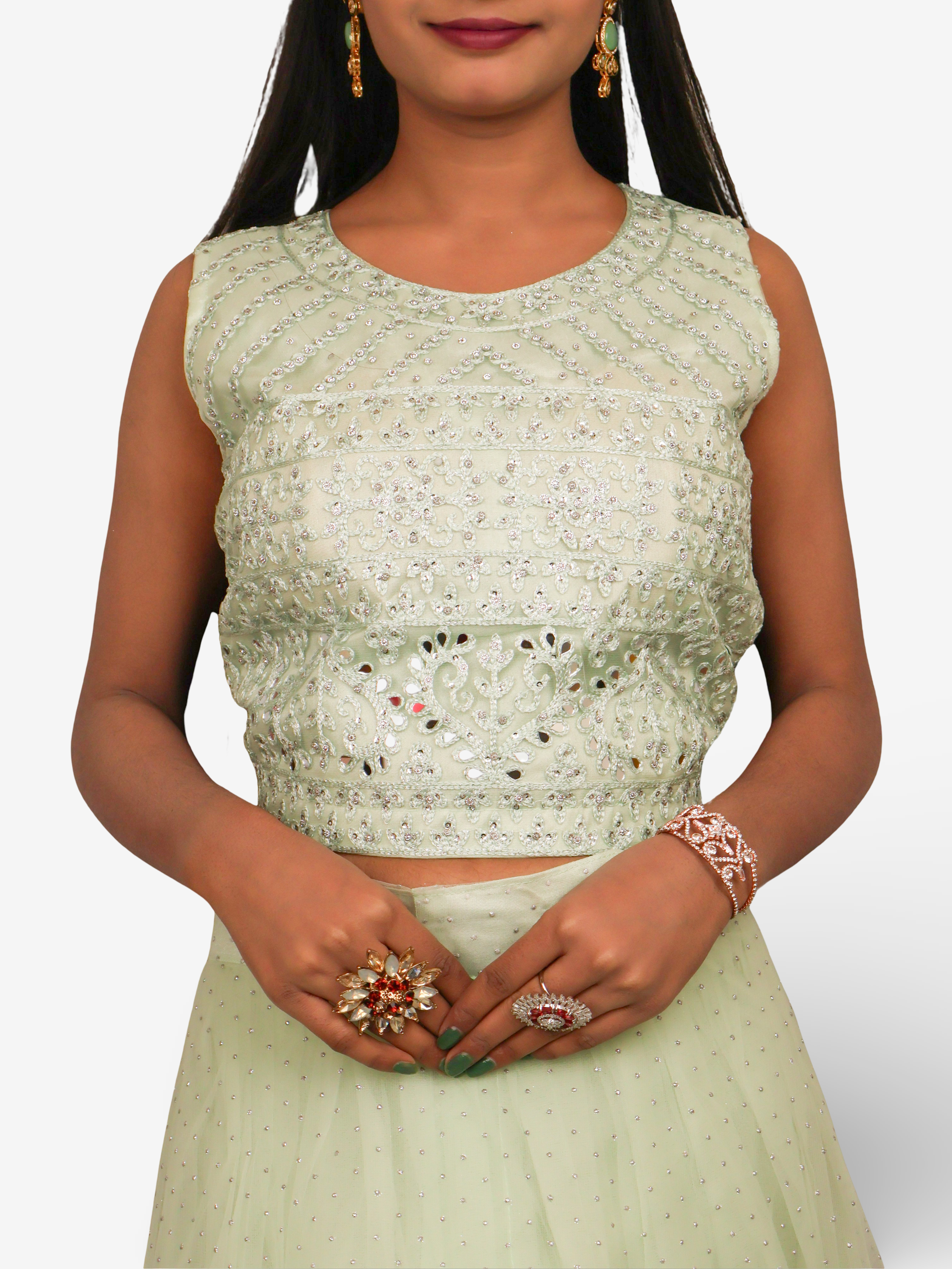 Stones & Embroidered Lehenga Choli Set