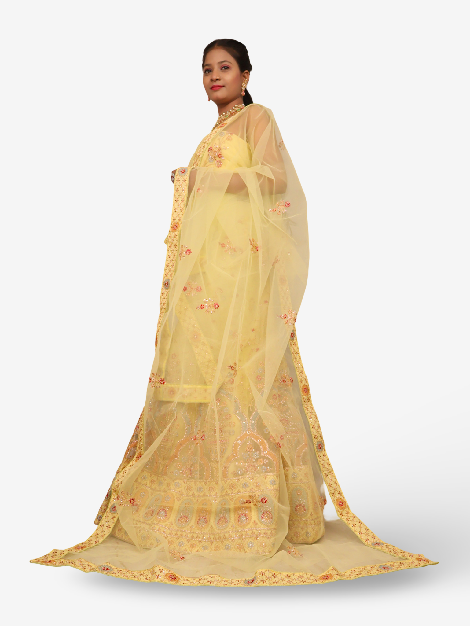 Semi-Stitched Lehenga Embroidery & Zari Thread Work by Shreekama
