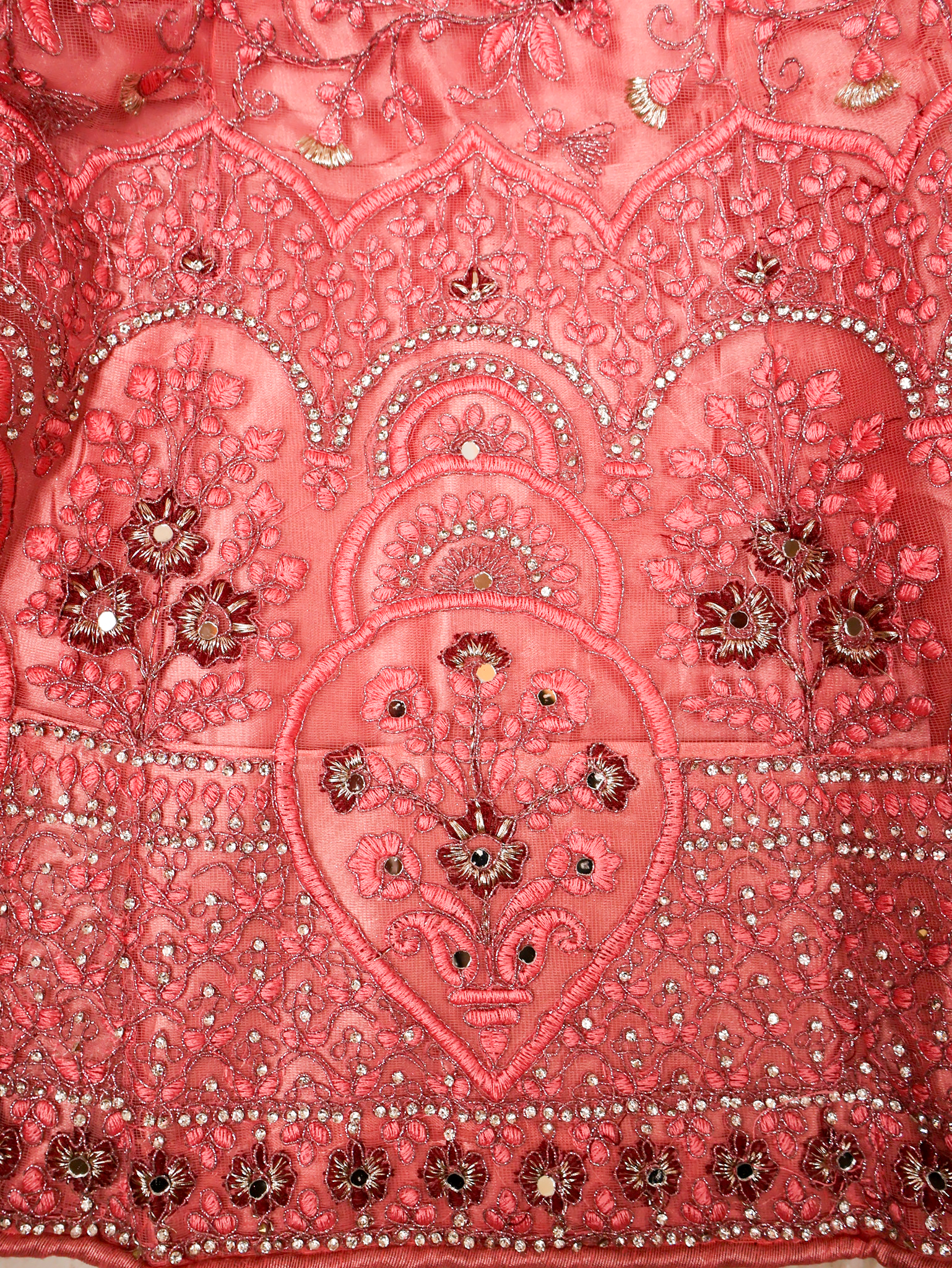 Semi-Stitched Lehenga with Soft Net Fabric & Zari Thread Work by Shreekama