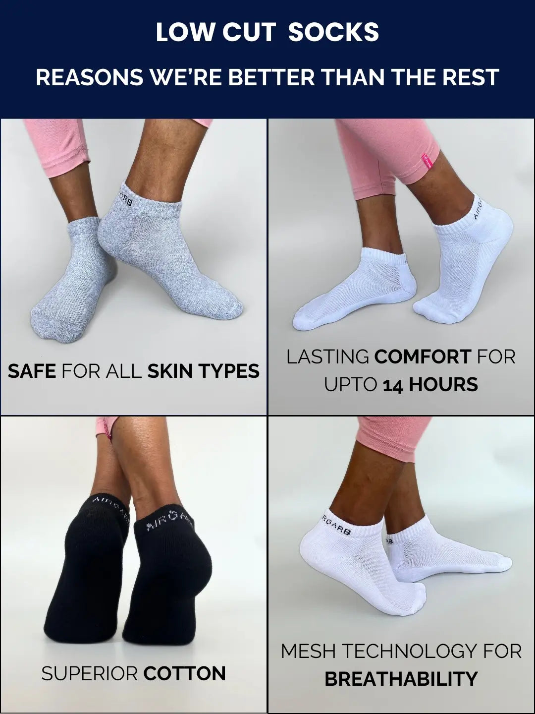 Stylish and durable low ankle socks for men and women